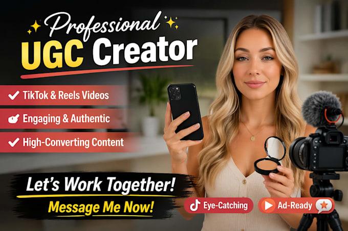 I will create authentic high converting ugc videos for tiktok reels and instagram ads
