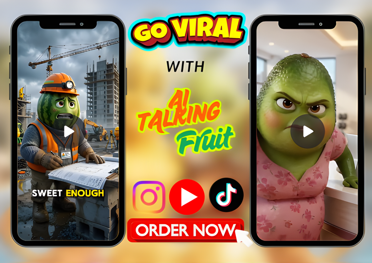 I will create viral ai talking fruit video talking object fruit character 3d animation