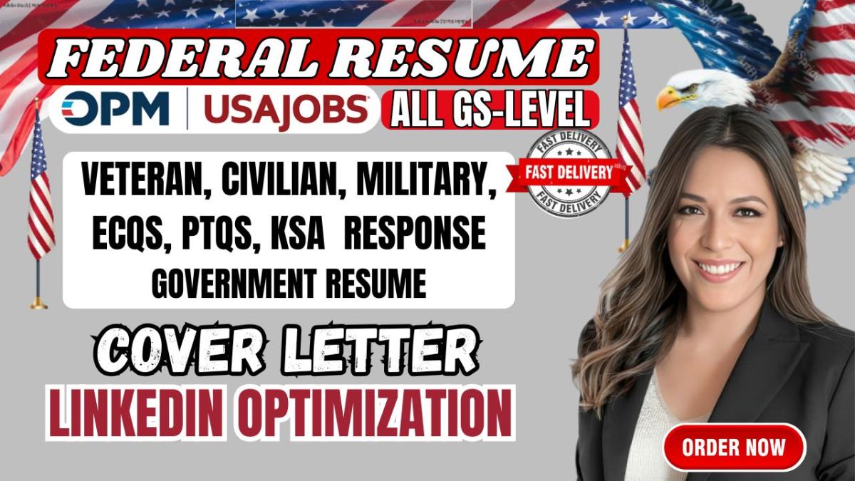 I will do 2 pages federal resume, USAJOBS resume, government resume, resume writing CV