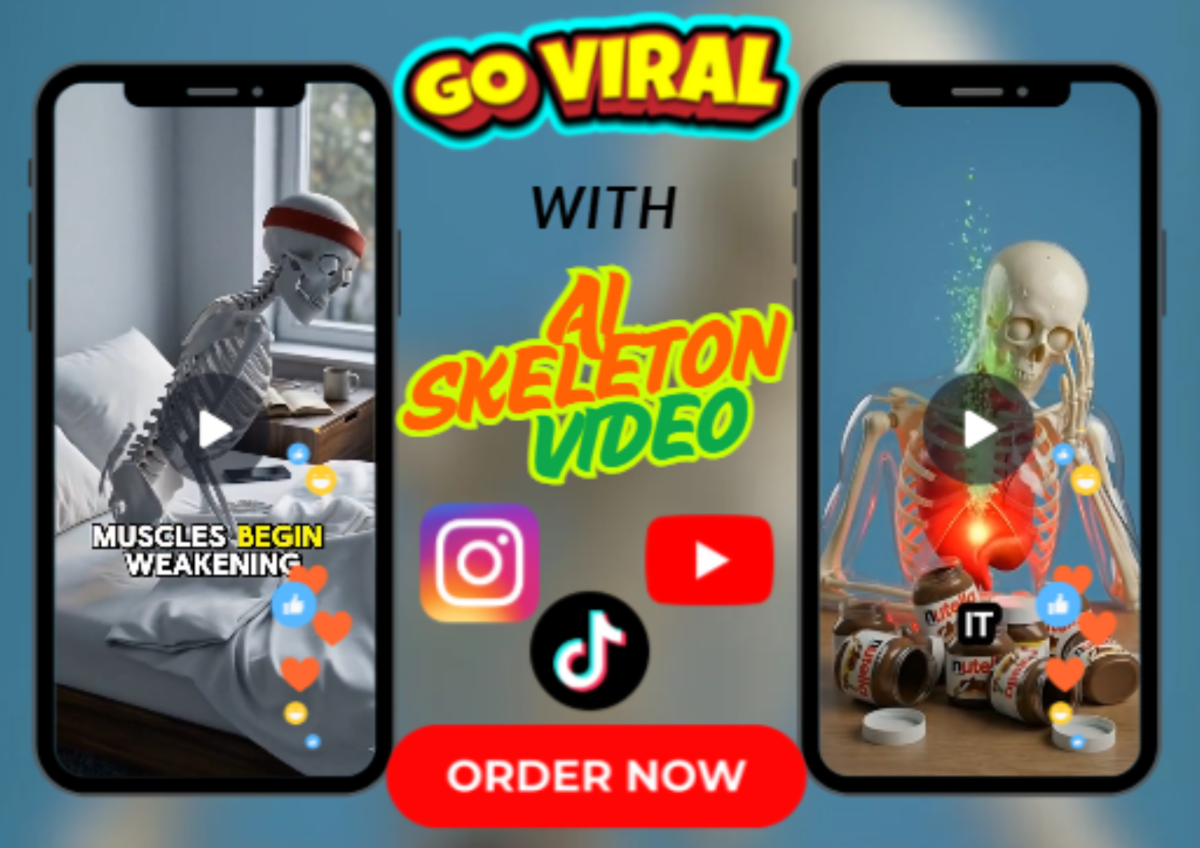 I will create viral ai skeleton animation in dr style, faceless youtube, tiktok videos