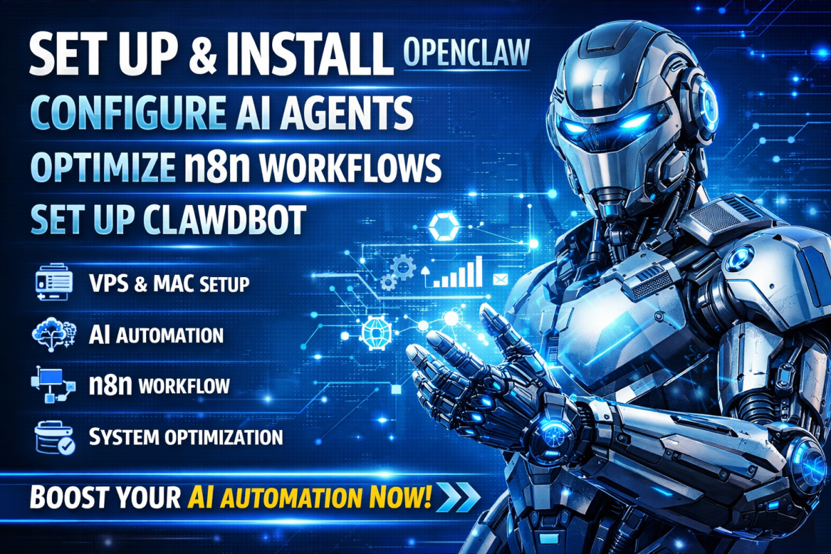 I will build openclaw ai automation workflows for your business on vps or mac mini