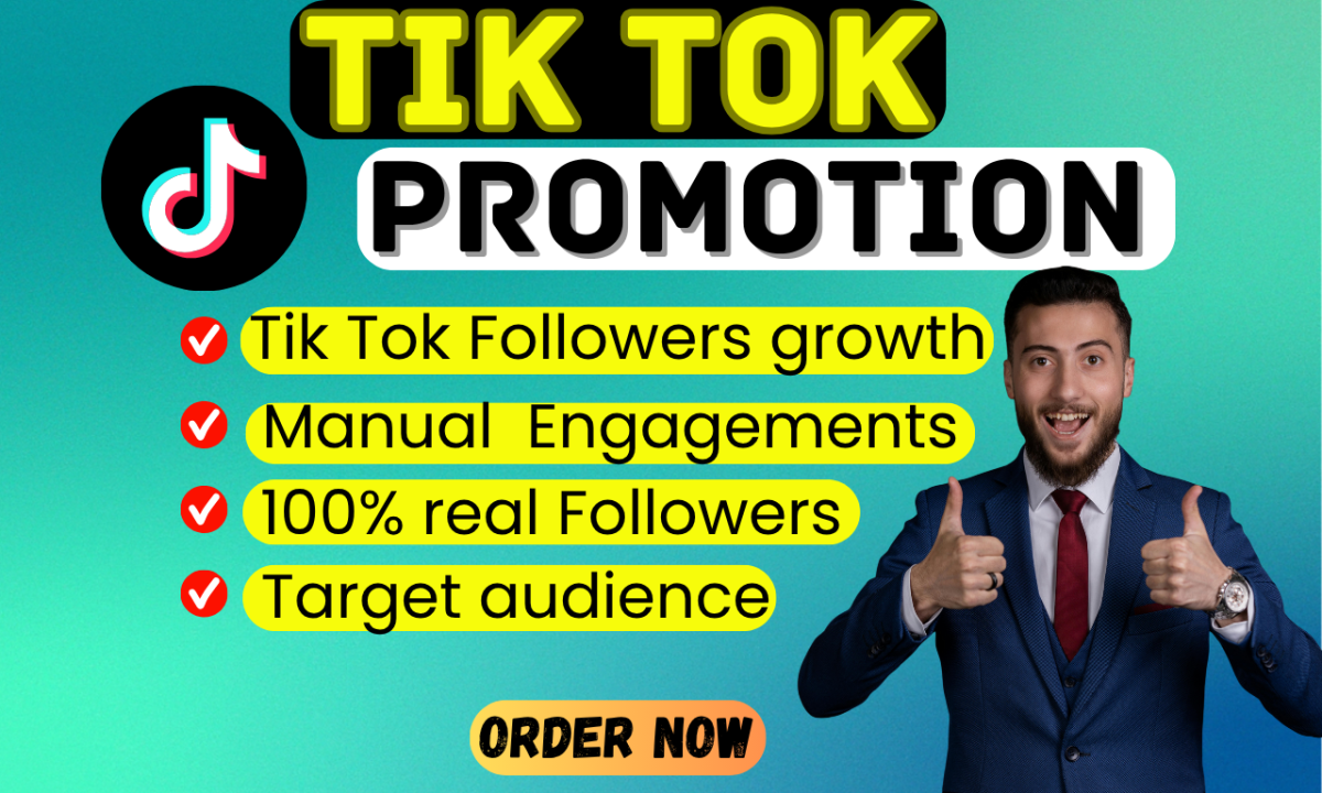 I will growth and promote your tiktok account organic followers