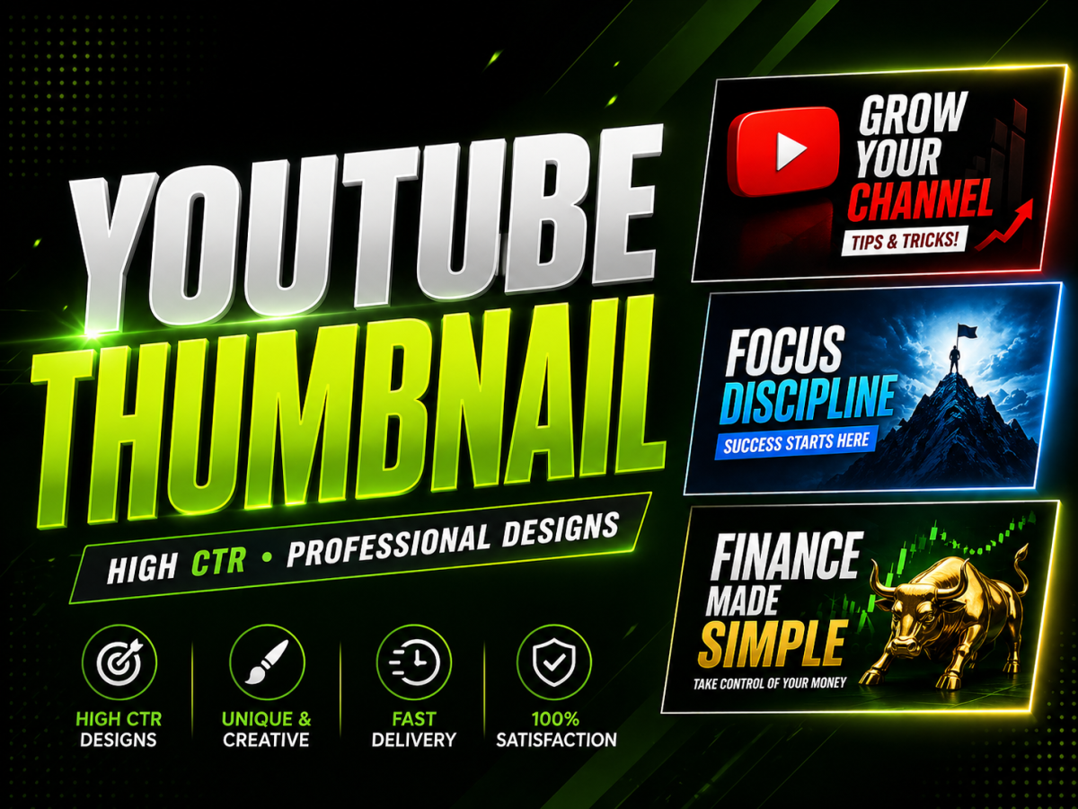I will design high CTR youtube thumbnails that increase your views
