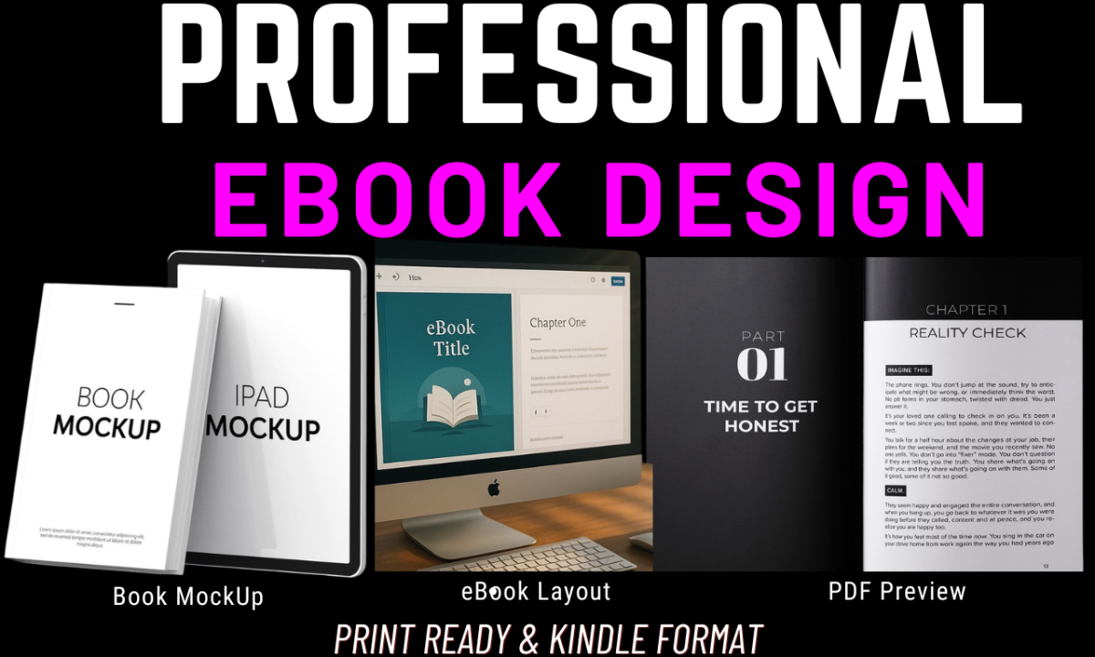 I will design a modern ebook, workbook or PDF