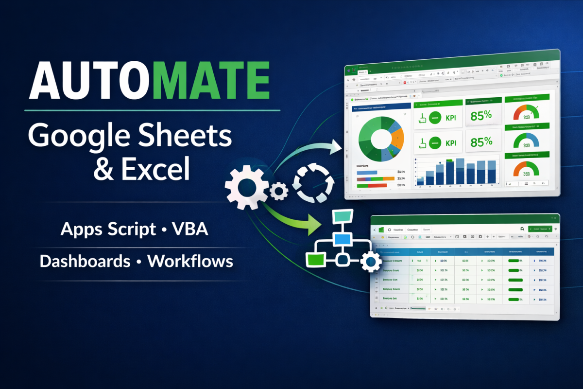 I will create automated google sheets and excel templates with apps script and vba