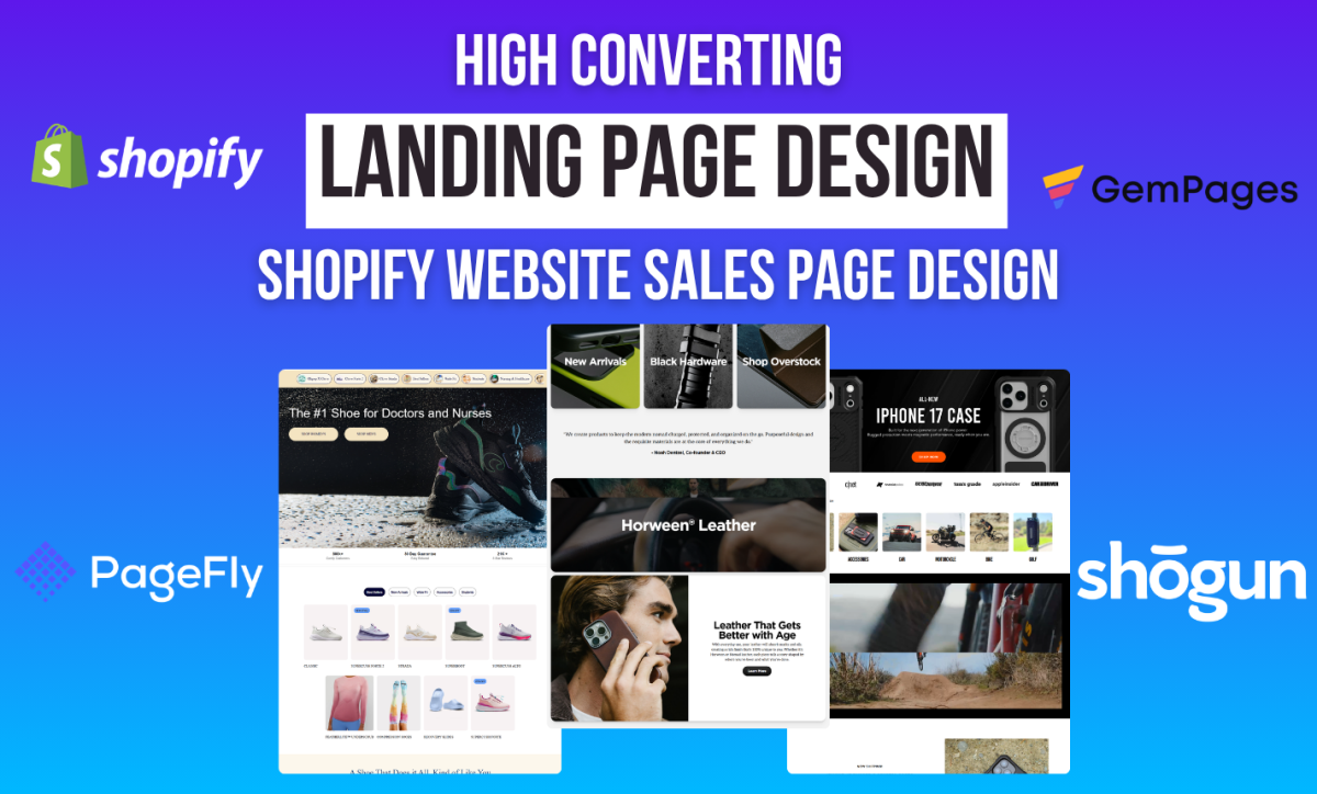 I will design high converting custom landing page website, shopify sales page design