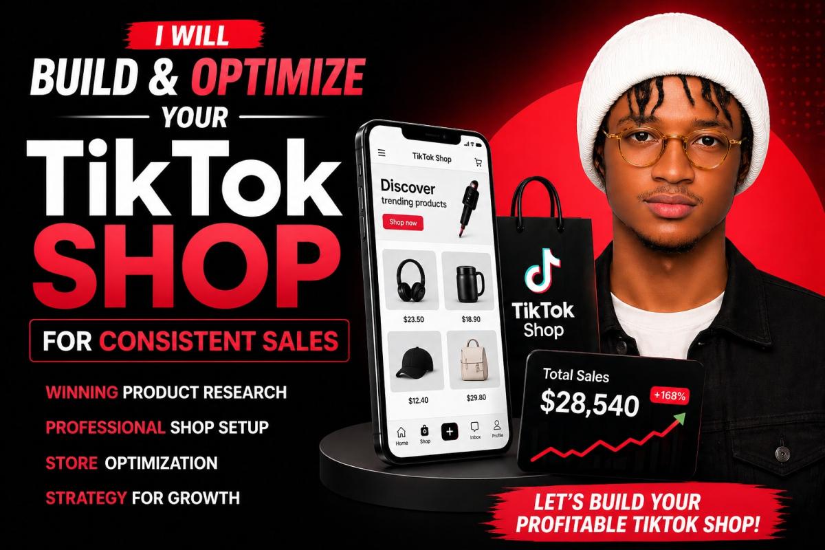 I will build and optimize your tiktok shop for consistent sales