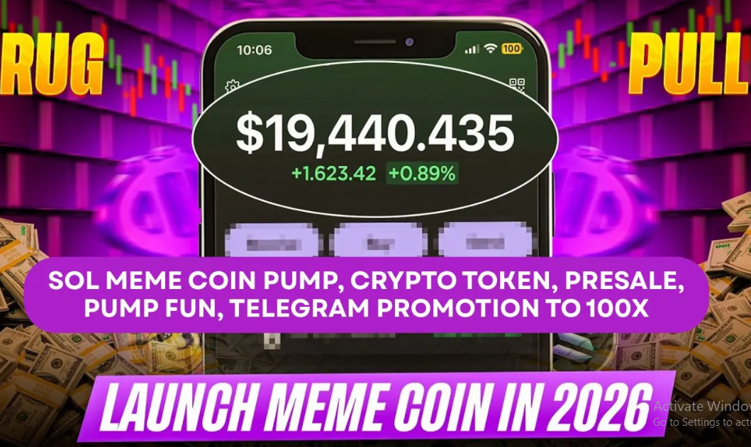 I will sol meme coin pump, crypto token, presale, pump fun, telegram promotion to 100x