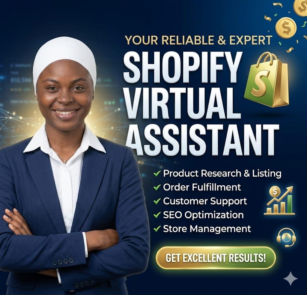 be your expert shopify virtual assistant and shopify store manager