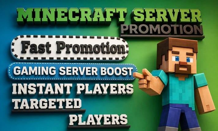 I will do minecraft server promotion, discord advertising, fivem, discord promotion