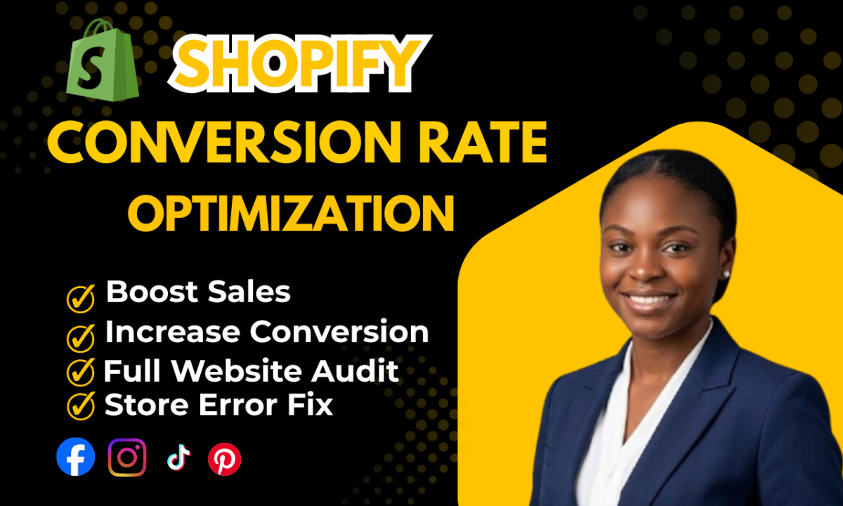 I will do shopify cro audit and optimize your store to boost conversions and sales