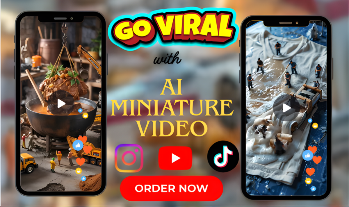 I will create viral ai miniature video tinyworkers 3d miniature world miniworkers ads