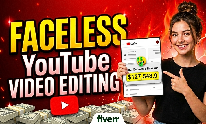 I will be your faceless youtube video editor and creator