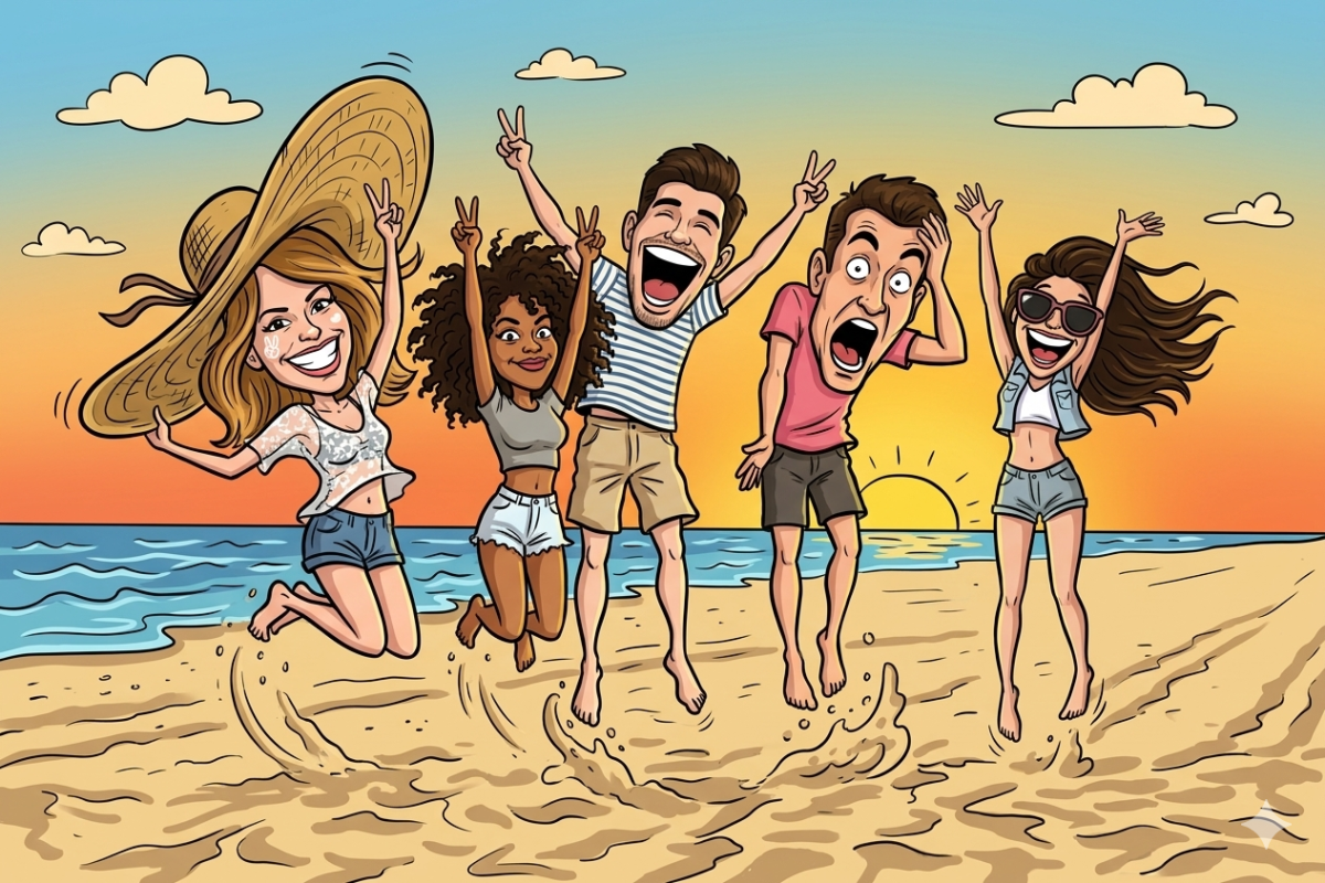 I will create a unique portrait style cartoon caricature from photo