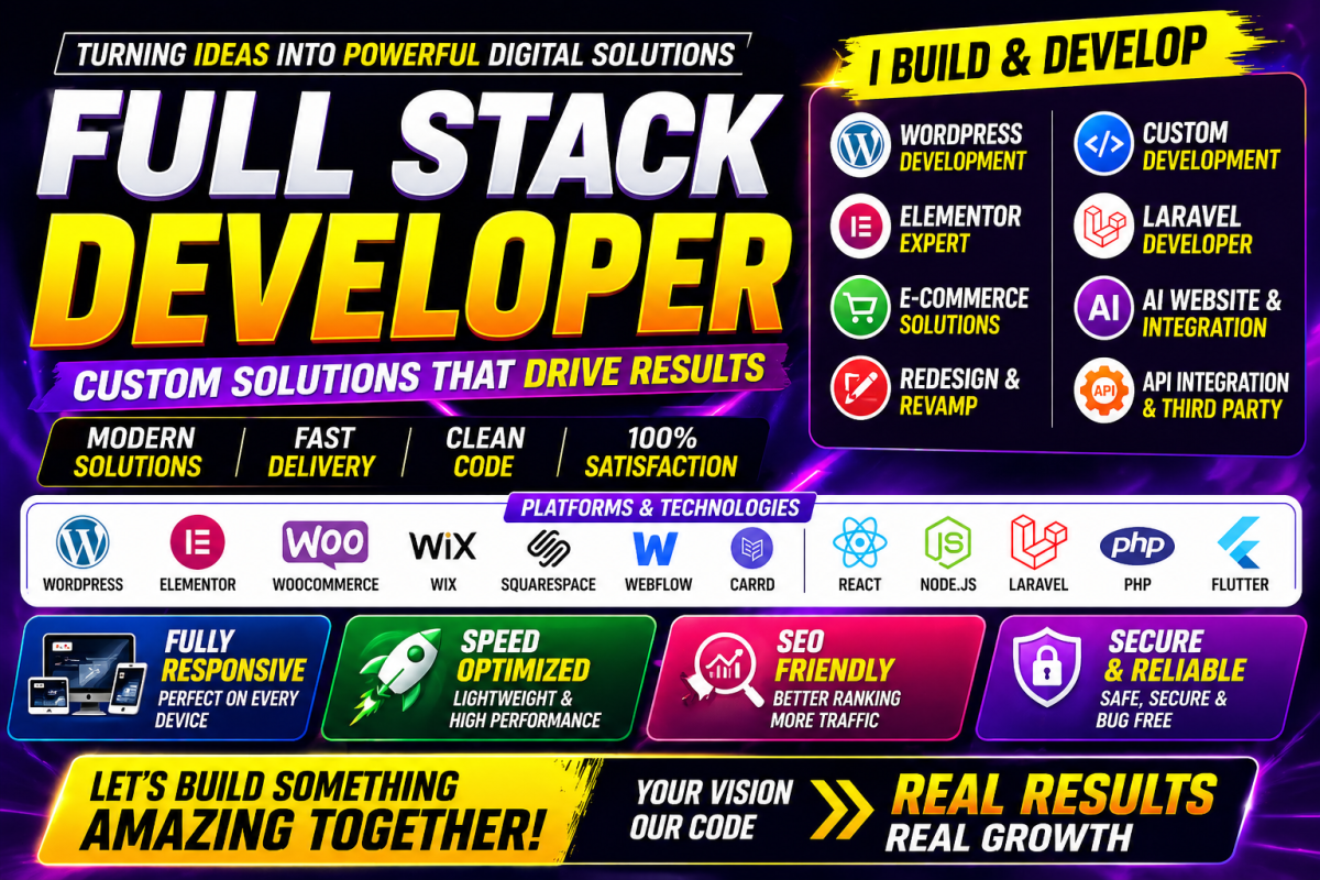 design wordpress website, website development as a full stack developer design wordpress website, website development as a full stack developer