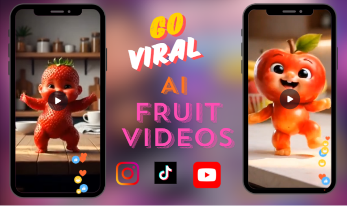 I will create an ai talking fruit ,ai dancing fruit video ai funny fruit video