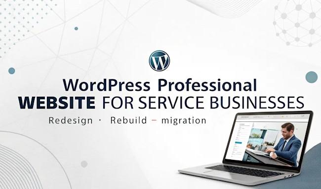 I will build, redesign or rebuild your wordpress website for your service business