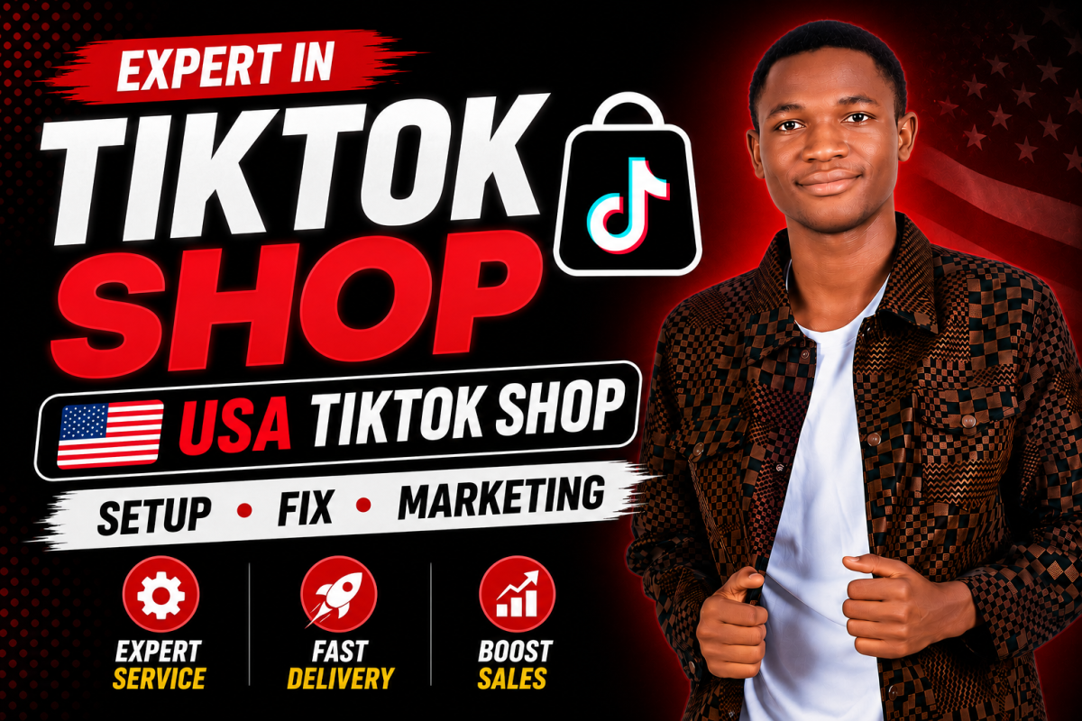 I will do tiktok shop, usa tiktok shop, fix dropshipping tiktok shop tiktok marketing