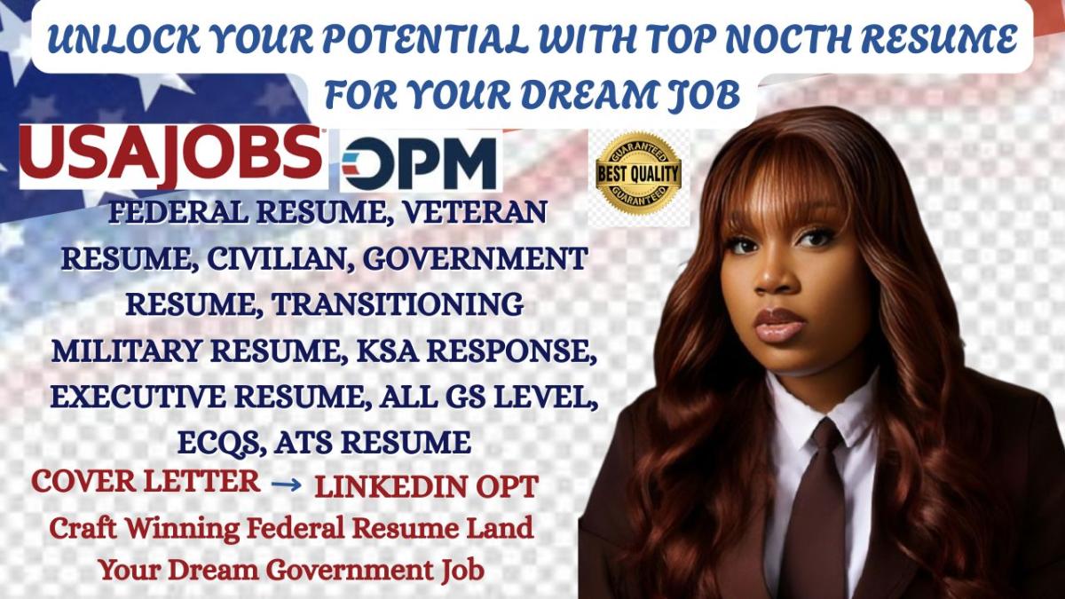 I will write ATS Federal Resume for USAJOBS, KSA, ECQ, MTQ that gets interviews