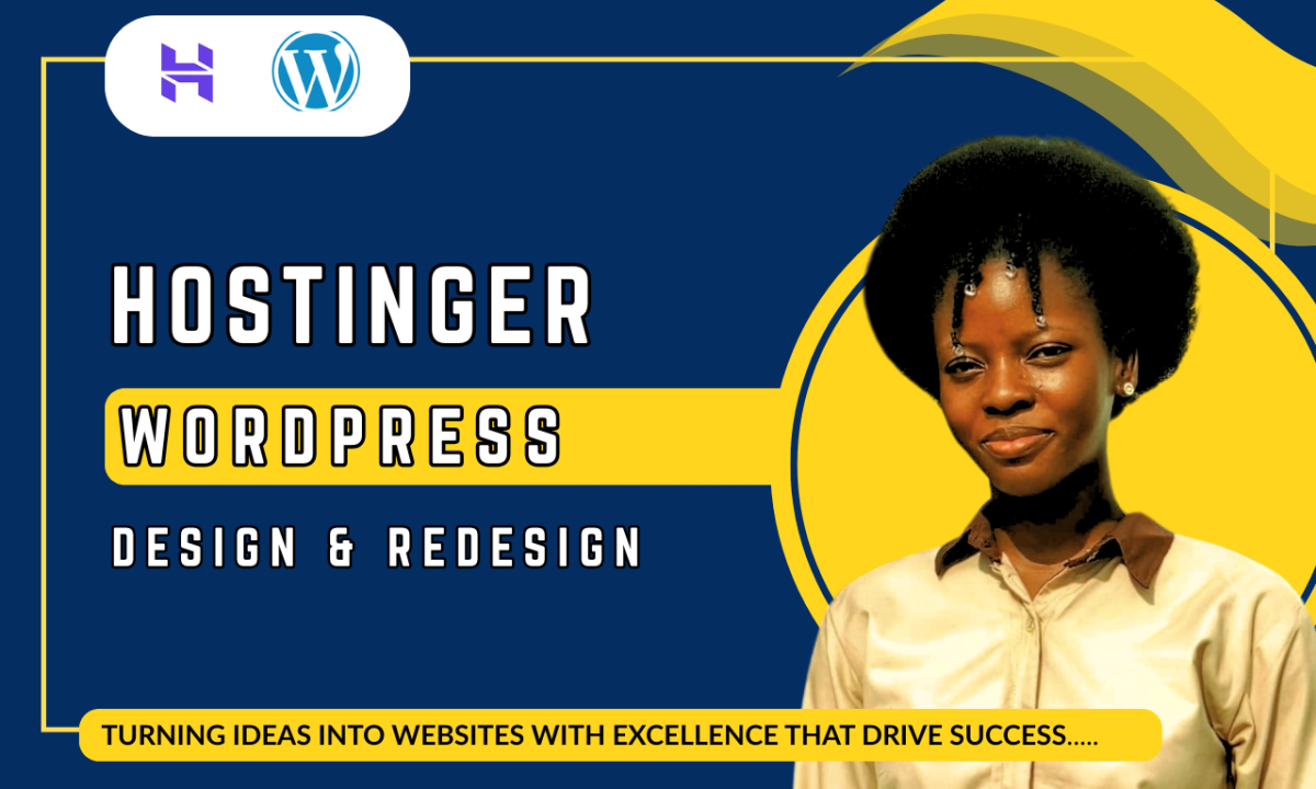 I will hostinger website design hostinger wordpress website redesign hostinger website