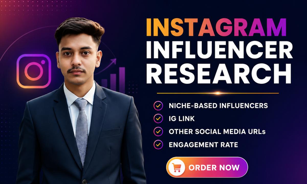 I will do instagram influencer research for your brand