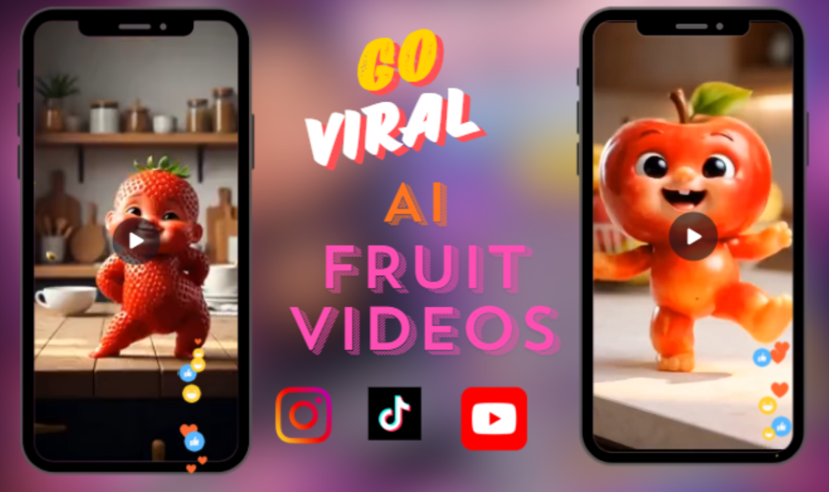 I will create an ai talking fruit ,ai dancing fruit video ai funny fruit video