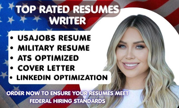 I will write 2 page federal resume government resume usajobs and executive resume
