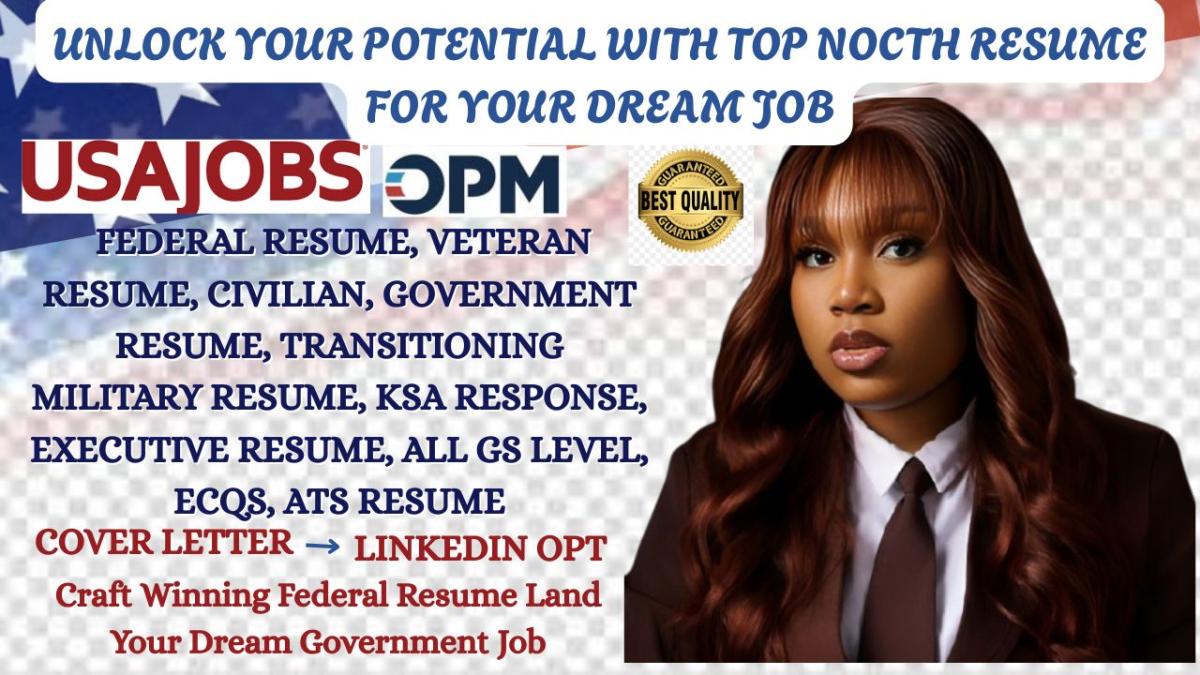 I will write ATS Federal Resume for USAJOBS, KSA, ECQ, MTQ that gets interviews