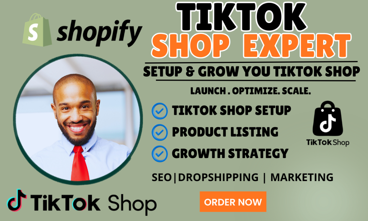 I will do tiktok store setup, be your tiktokshop manager, fix tiktok dropshipping store
