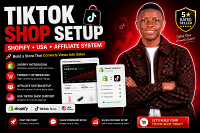 I will setup fix tiktok shop 30k ROI shopify dropshipping tiktok shop setup marketing