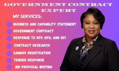 I will help you win government contracts and rfp proposals