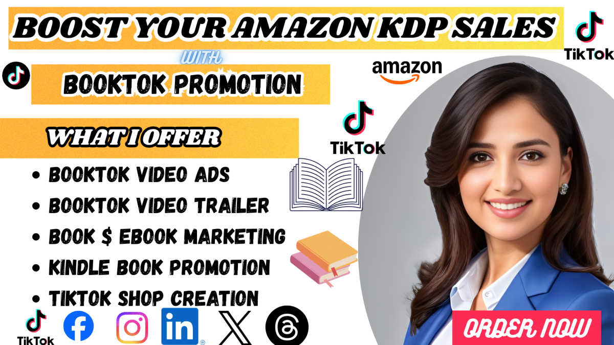 I will viral booktok promotion amazon kdp ads ebook marketing tiktok video ebook sales