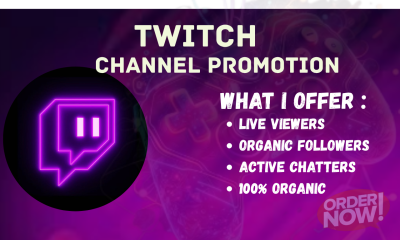 i will boost your twitch channel with real promotion
