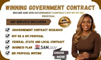 I will write capability statement, government contract proposal, rfp and rfq response