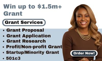 I will grant writing grant proposal and grant research for funding success