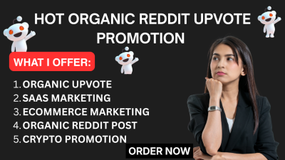 I will reddit post upvote comment thread for ecommerce website saas product promotion