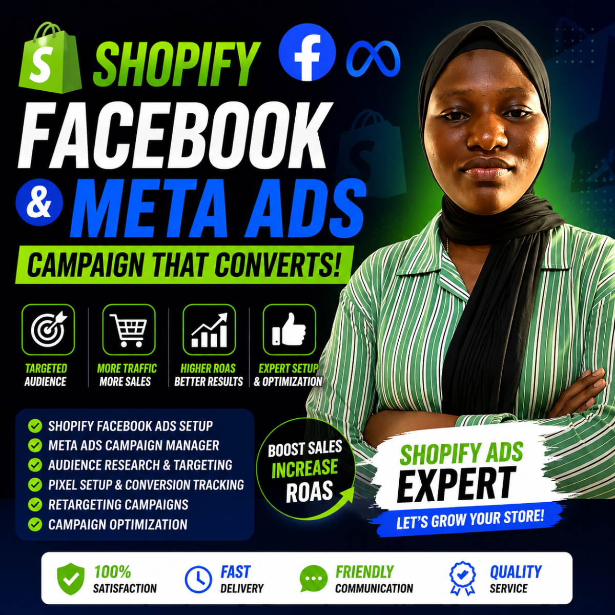 I will create high converting shopify facebook ads campaign