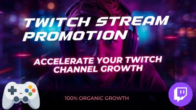 I will organically grow your twitch channel with real viewers and followers