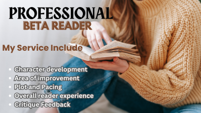 I will beta read your book or manuscript and provide detailed critique