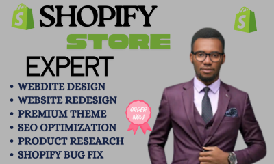 I will Shopify Store Design, Shopify Dropshipping Redesign & Website Design Shopify
