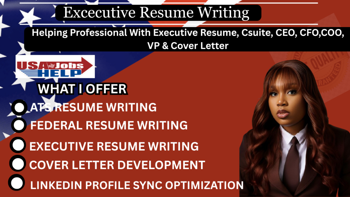 I will write an ATS optimized executive resume for CEO, VP, Director, and C-Suite