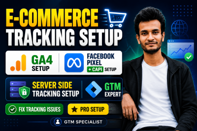 I will setup facebook pixel capi, ga4 ecommerce tracking and server side tracking