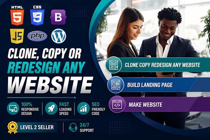 I will design redesign or build a responsive wordpress website
