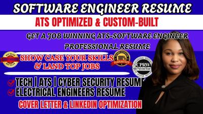 I will write ats software engineer, tech, IT, faang, developer resume waiting