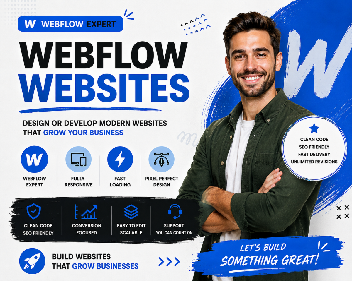 I will be your webflow expert for design development and redesign
