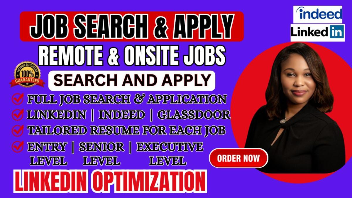 I will search and apply for jobs, remote jobs, job application, reverse recruiter