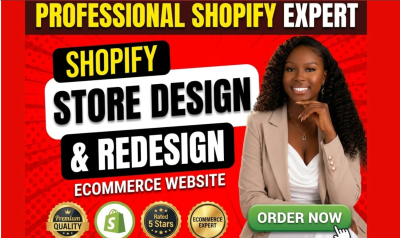 I will design and redesign shopify store, shopify ecommerce website design