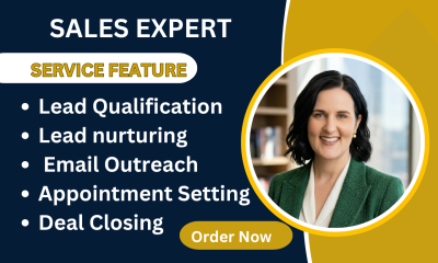 I will be your sales closer b2b sales representative telemarketing appointment setter