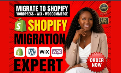I will convert and migrate wordpress, wix, or woocommerce websites to shopify