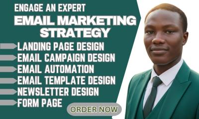 I will setup email campaign funnel automation design newsletter website integration